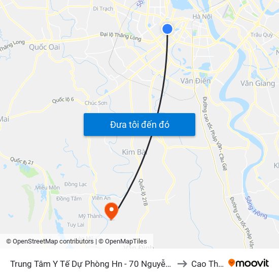 Trung Tâm Y Tế Dự Phòng Hn - 70 Nguyễn Chí Thanh to Cao Thành map