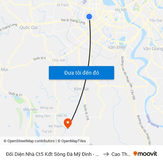 Đối Diện Nhà Ct5 Kđt Sông Đà Mỹ Đình - Phạm Hùng to Cao Thành map
