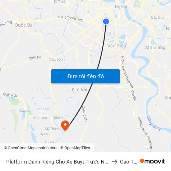 Platform Dành Riêng Cho Xe Buýt Trước Nhà 604 Trường Chinh to Cao Thành map