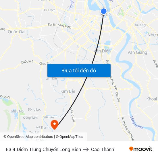 E3.4 Điểm Trung Chuyển Long Biên to Cao Thành map