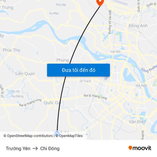 Trường Yên to Chi Đông map