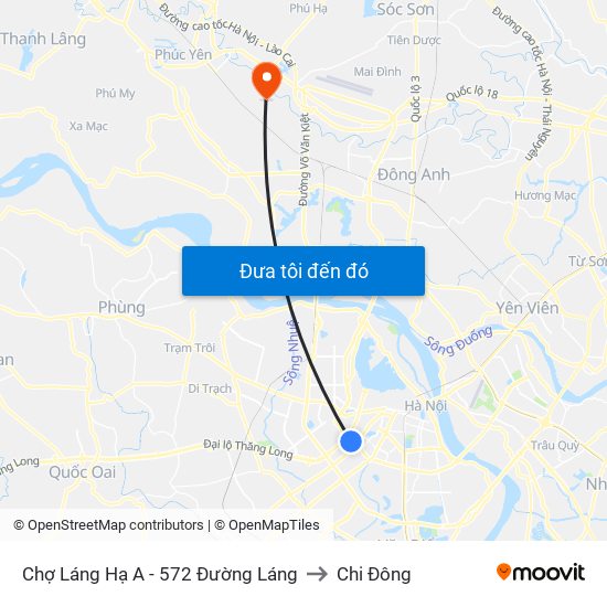 Chợ Láng Hạ A - 572 Đường Láng to Chi Đông map