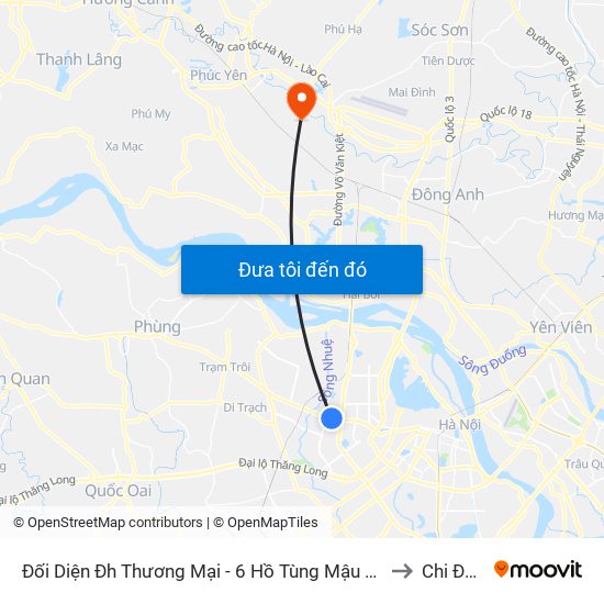 Đối Diện Đh Thương Mại - 6 Hồ Tùng Mậu (Cột Sau) to Chi Đông map