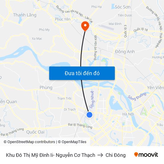 Khu Đô Thị Mỹ Đình Ii- Nguyễn Cơ Thạch to Chi Đông map