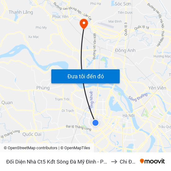 Đối Diện Nhà Ct5 Kđt Sông Đà Mỹ Đình - Phạm Hùng to Chi Đông map