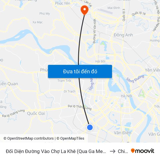 Đối Diện Đường Vào Chợ La Khê (Qua Ga Metro La Khê) - 405 Quang Trung (Hà Đông) to Chi Đông map