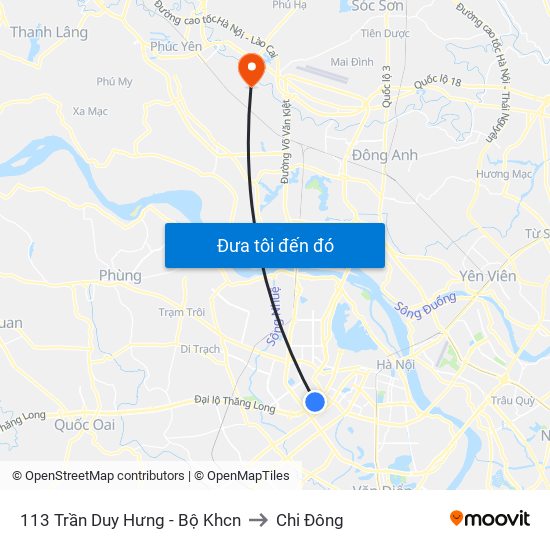 113 Trần Duy Hưng - Bộ Khcn to Chi Đông map