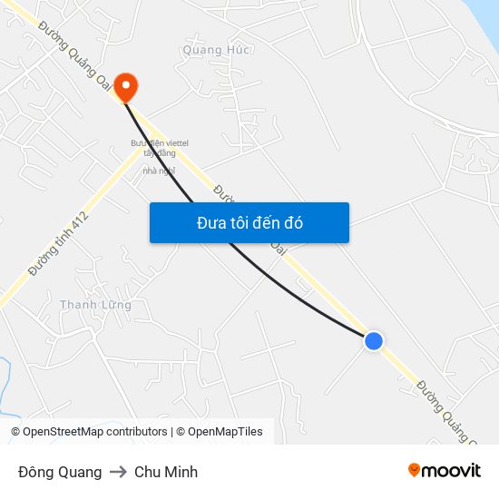 Đông Quang to Chu Minh map
