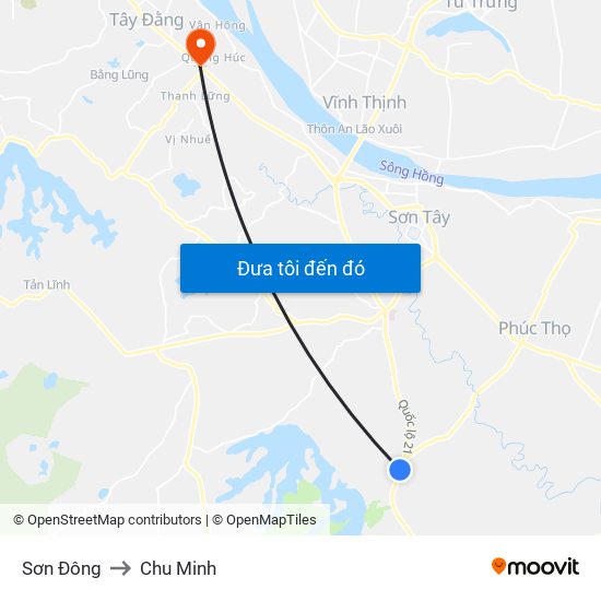 Sơn Đông to Chu Minh map