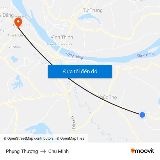 Phụng Thượng to Chu Minh map