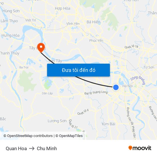 Quan Hoa to Chu Minh map
