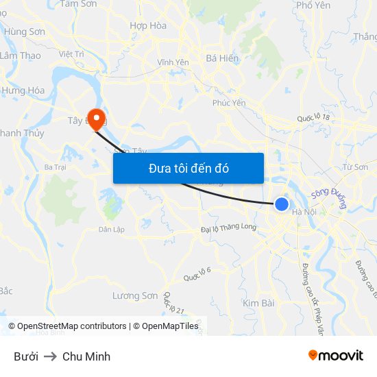 Bưởi to Chu Minh map