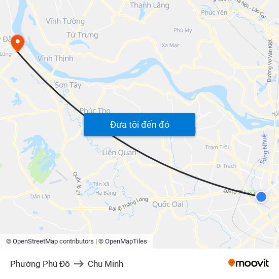 Phường Phú Đô to Chu Minh map