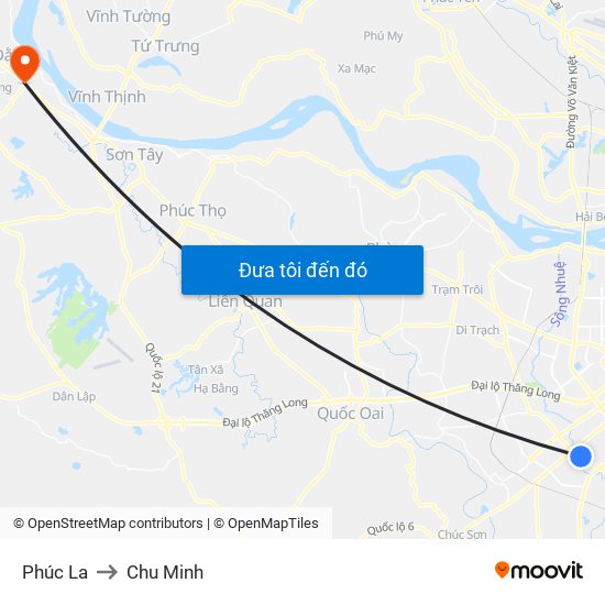 Phúc La to Chu Minh map