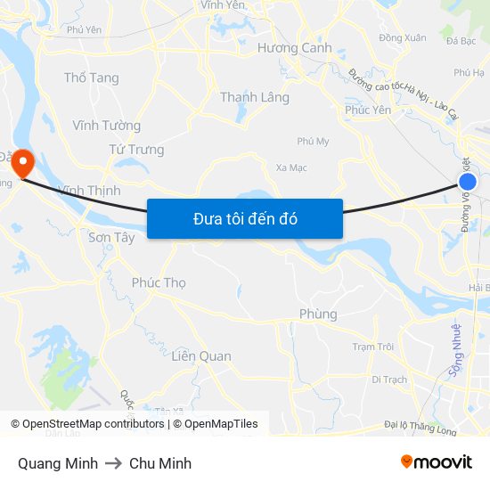 Quang Minh to Chu Minh map