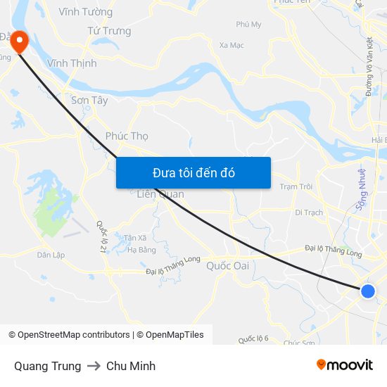 Quang Trung to Chu Minh map