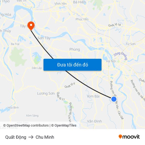 Quất Động to Chu Minh map