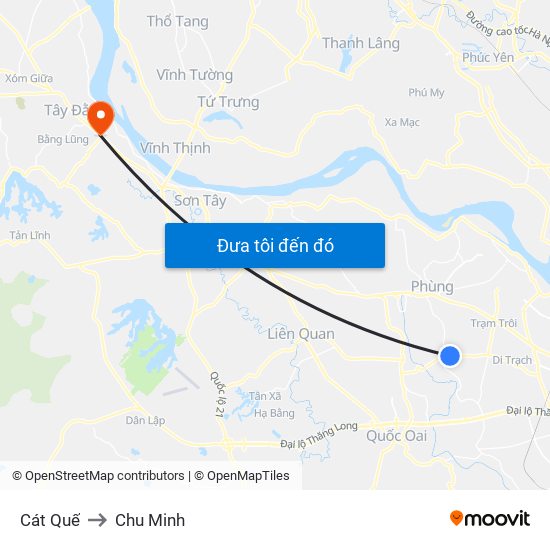 Cát Quế to Chu Minh map