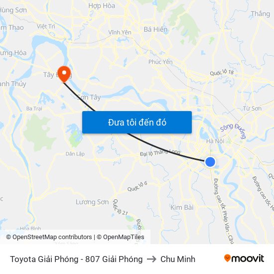 Toyota Giải Phóng - 807 Giải Phóng to Chu Minh map
