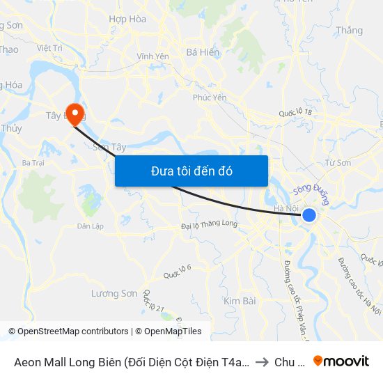 Aeon Mall Long Biên (Đối Diện Cột Điện T4a/2a-B Đường Cổ Linh) to Chu Minh map