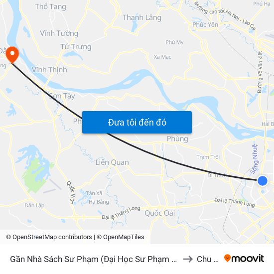 Gần Nhà Sách Sư Phạm (Đại Học Sư Phạm Hà Nội) - 136 Xuân Thủy to Chu Minh map