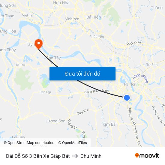 Dải Đỗ Số 3 Bến Xe Giáp Bát to Chu Minh map