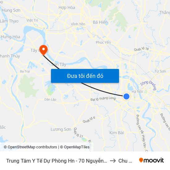 Trung Tâm Y Tế Dự Phòng Hn - 70 Nguyễn Chí Thanh to Chu Minh map