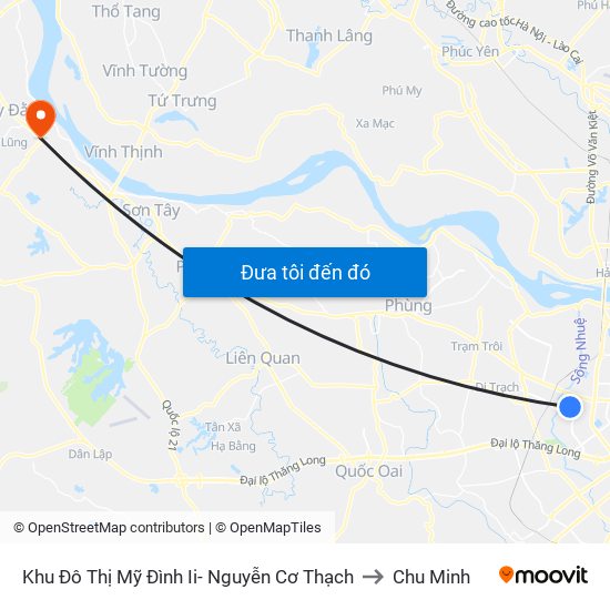 Khu Đô Thị Mỹ Đình Ii- Nguyễn Cơ Thạch to Chu Minh map