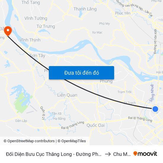 Đối Diện Bưu Cục Thăng Long - Đường Phạm Hùng to Chu Minh map