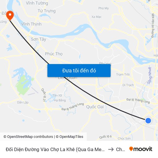Đối Diện Đường Vào Chợ La Khê (Qua Ga Metro La Khê) - 405 Quang Trung (Hà Đông) to Chu Minh map