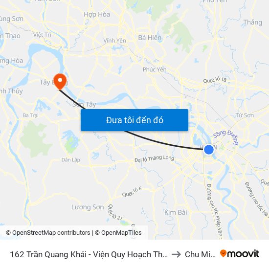162 Trần Quang Khải - Viện Quy Hoạch Thủy Lợi to Chu Minh map