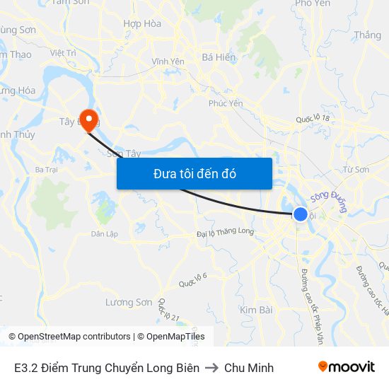E3.2 Điểm Trung Chuyển Long Biên to Chu Minh map