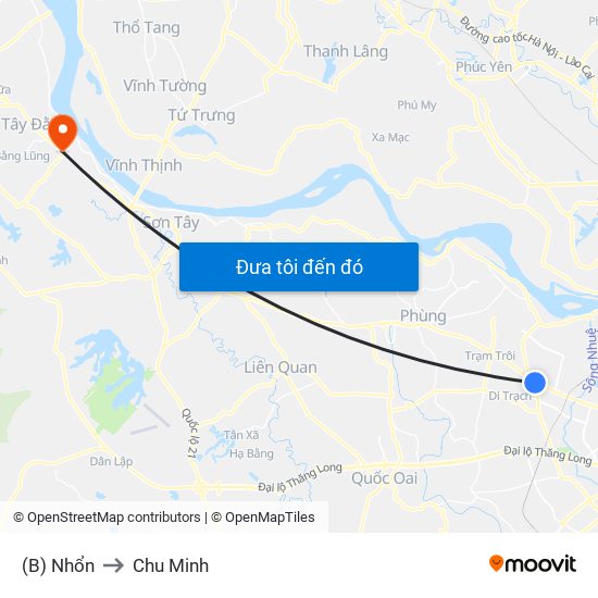 (B) Nhổn to Chu Minh map