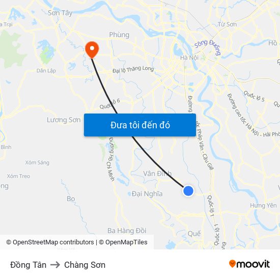 Đồng Tân to Chàng Sơn map