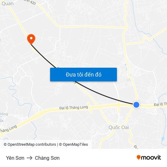 Yên Sơn to Chàng Sơn map
