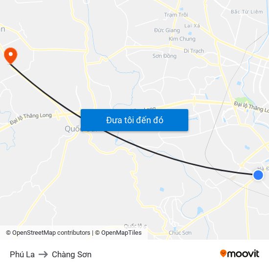 Phú La to Chàng Sơn map