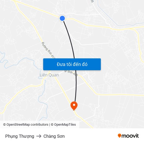 Phụng Thượng to Chàng Sơn map