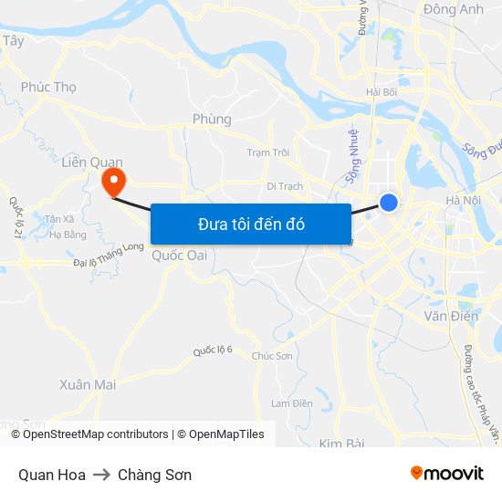 Quan Hoa to Chàng Sơn map