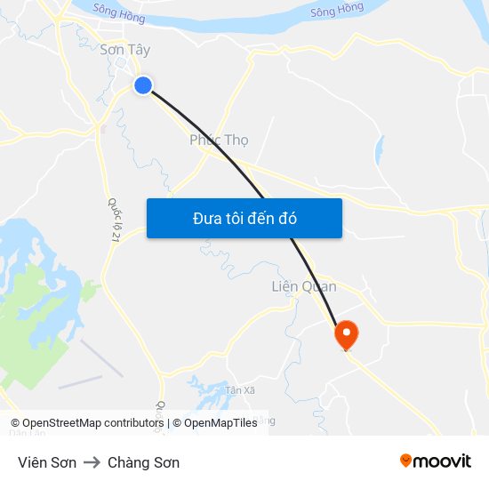 Viên Sơn to Chàng Sơn map