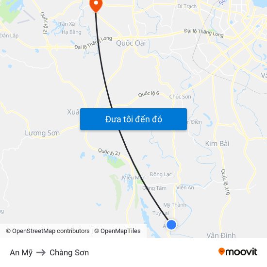 An Mỹ to Chàng Sơn map
