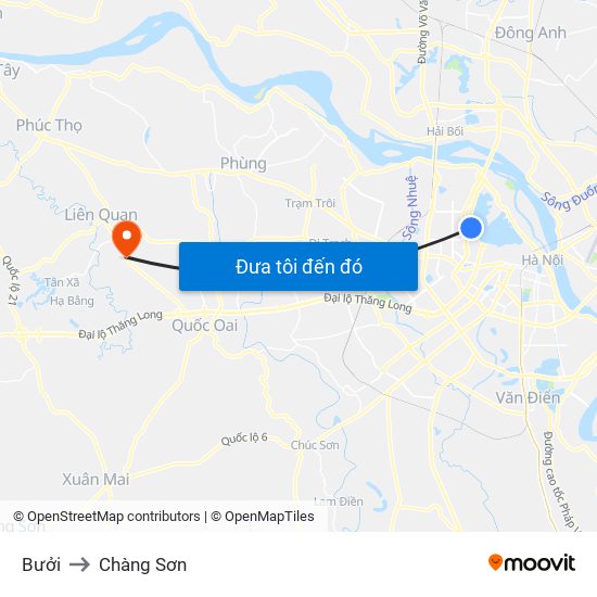Bưởi to Chàng Sơn map