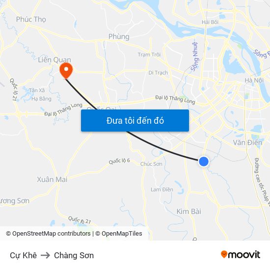 Cự Khê to Chàng Sơn map