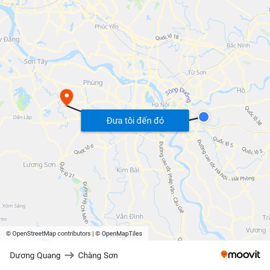 Dương Quang to Chàng Sơn map