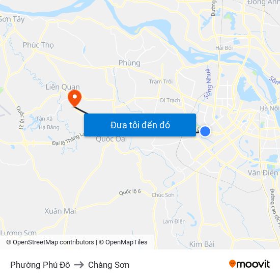 Phường Phú Đô to Chàng Sơn map