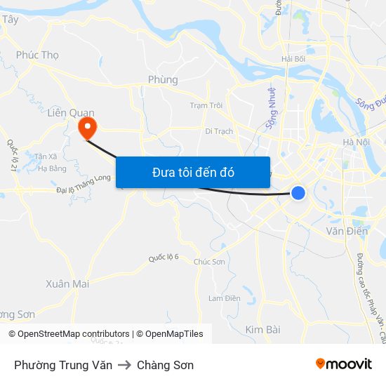 Phường Trung Văn to Chàng Sơn map