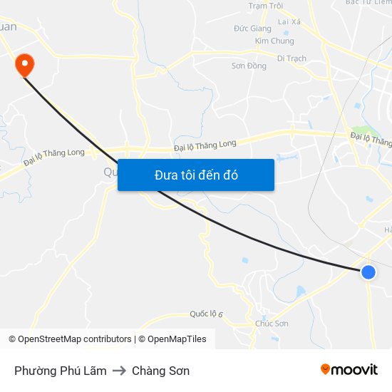 Phường Phú Lãm to Chàng Sơn map