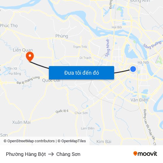 Phường Hàng Bột to Chàng Sơn map