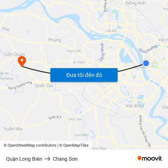 Quận Long Biên to Chàng Sơn map