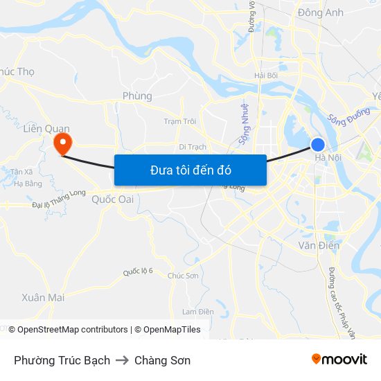 Phường Trúc Bạch to Chàng Sơn map