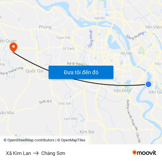 Xã Kim Lan to Chàng Sơn map